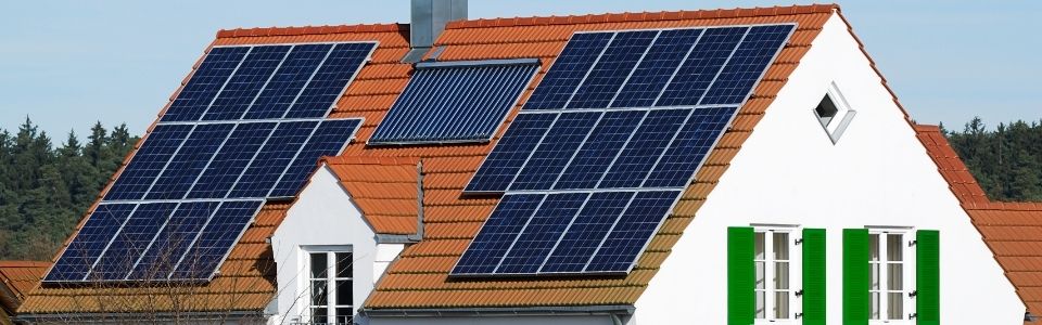 roof-mounted solar panels
