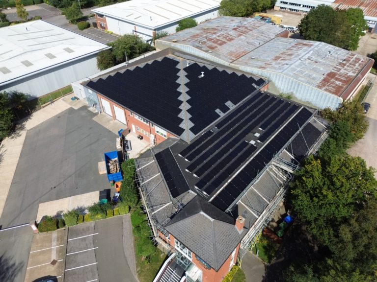 Over 400 roof mounted solar panels