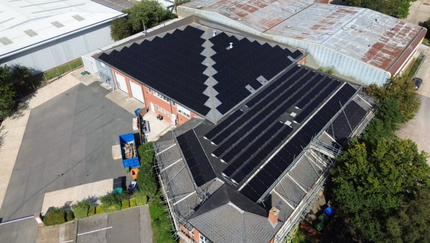 Over 400 roof mounted solar panels