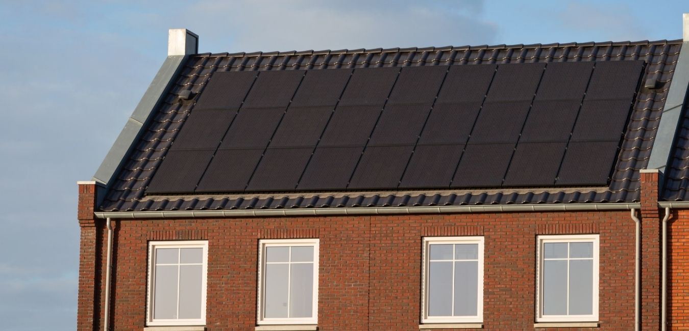 In-roof solar panels mounted on a residential property
