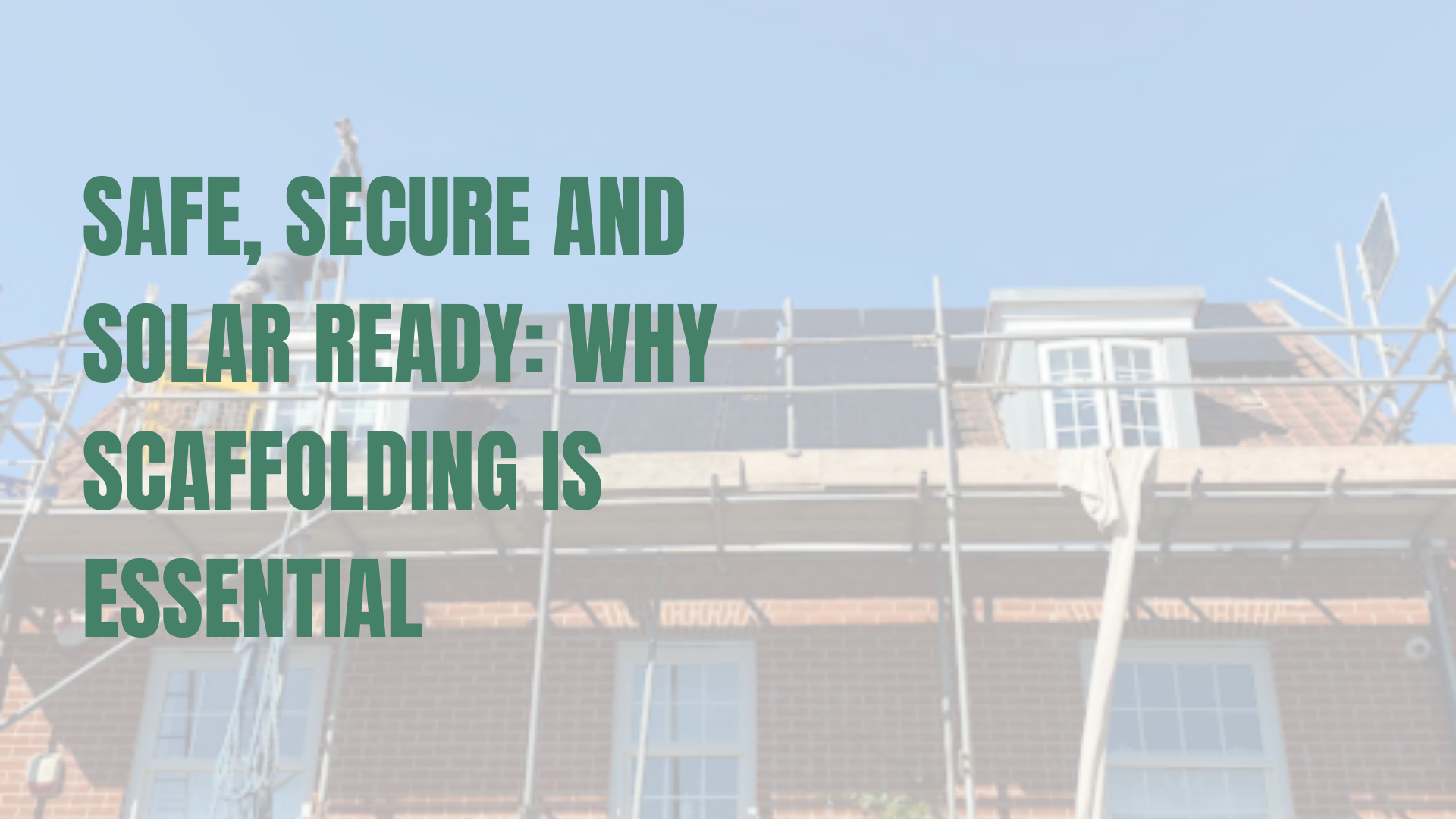 Scaffolding up around a property in Chelmsford, Essex