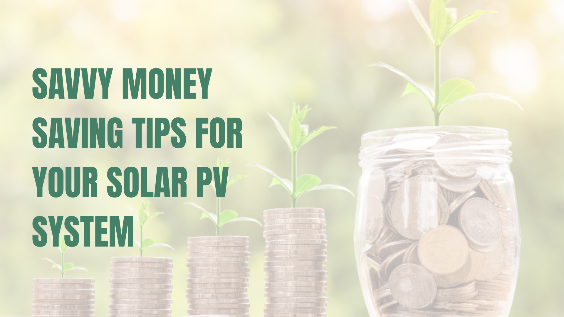 Savvy Money Saving Tips for your Solar PV System