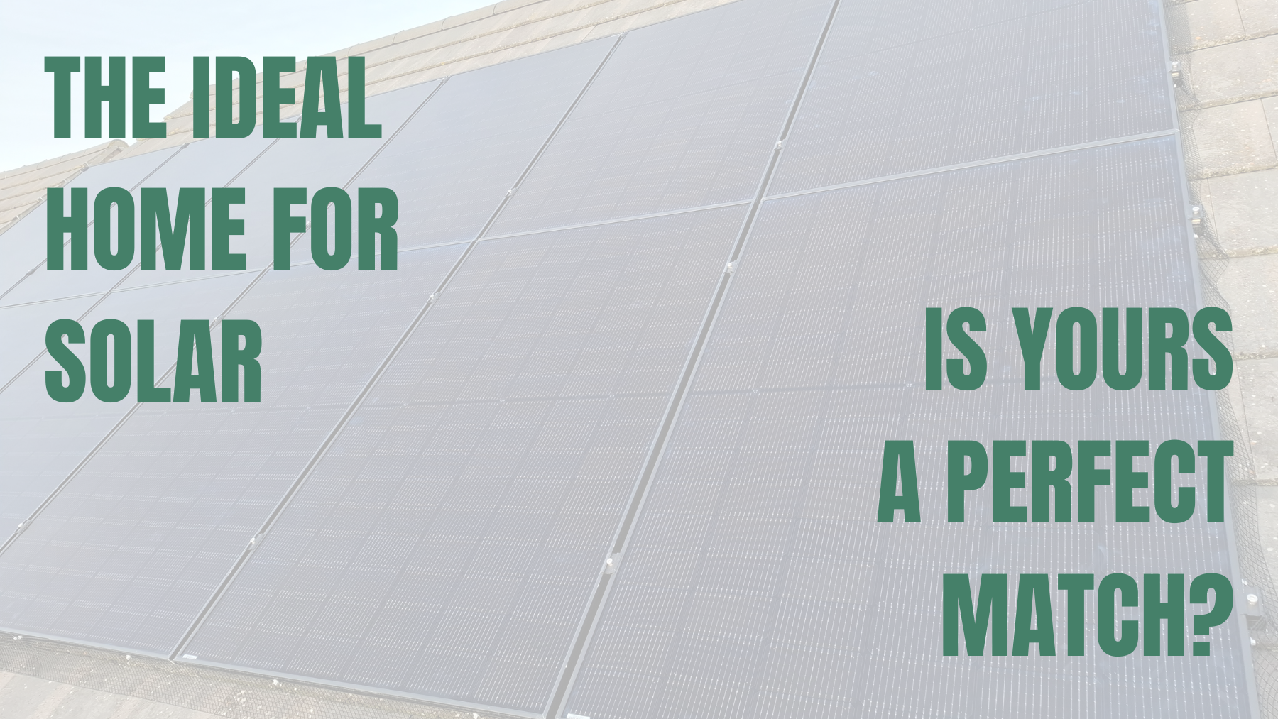 Solar panel array on a roof