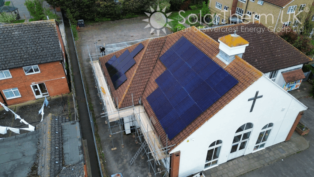 Whittingham Methodist Church showing solar installation