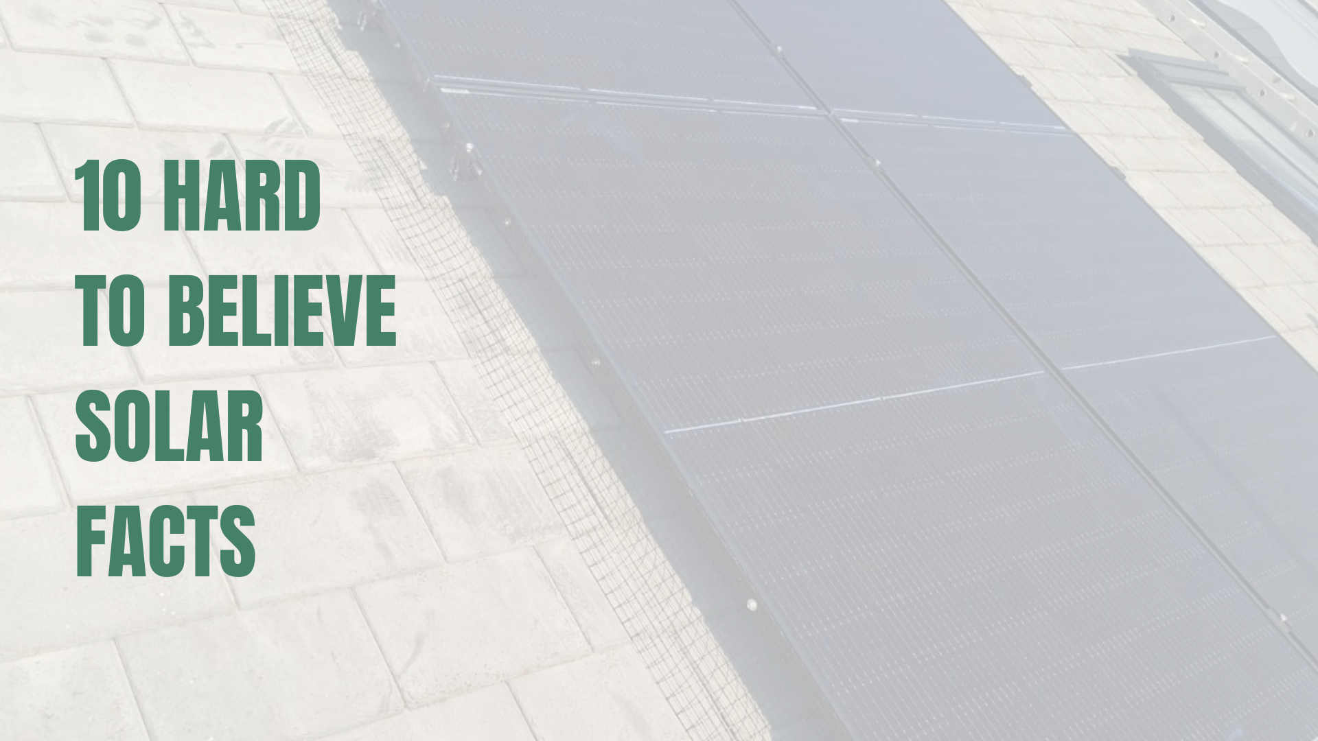 Solar panel installation
