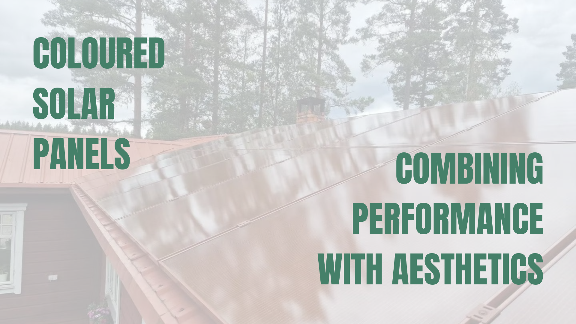 Solar PV installation with terracotta solar panels