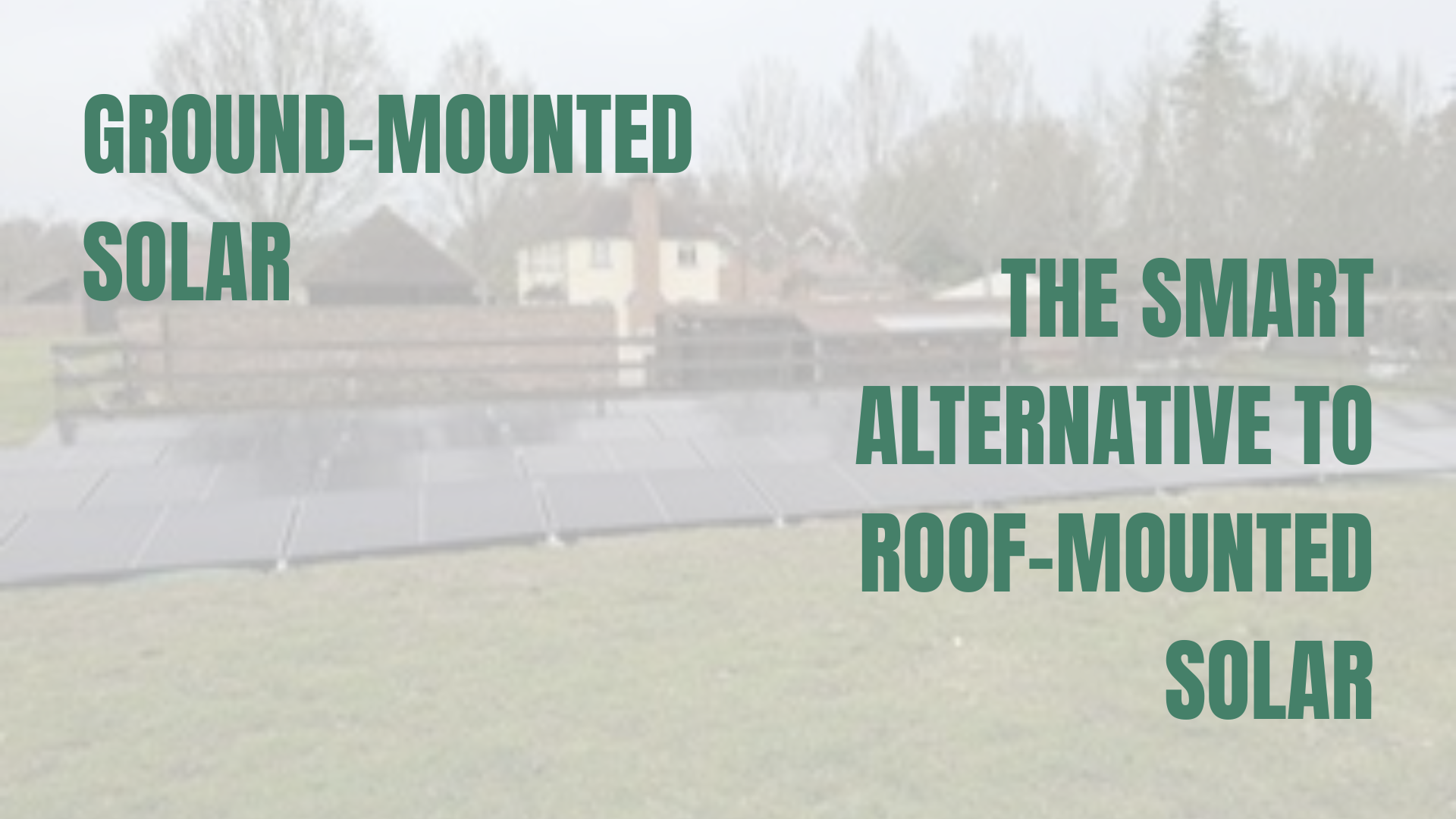 Ground-mounted solar array