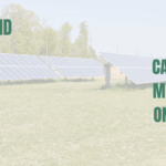 Ground mounted solar with blog title