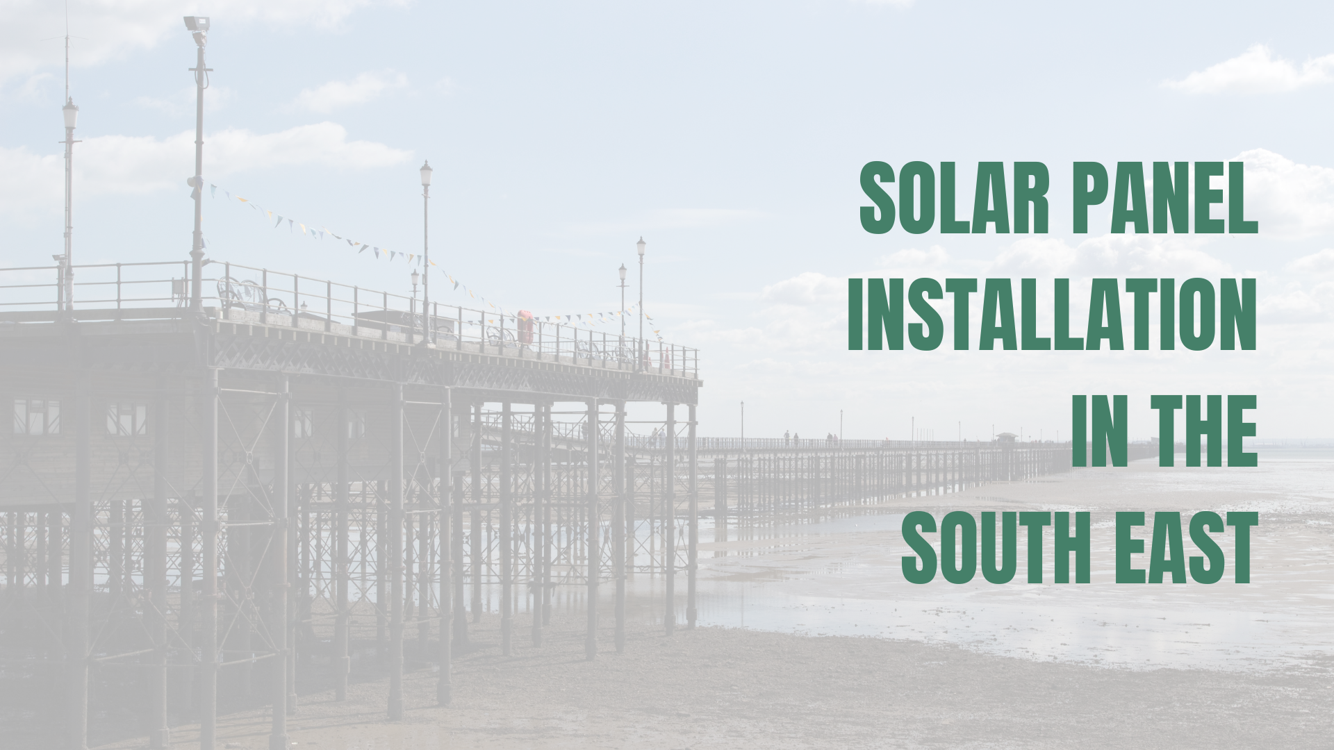 Southend pier with the blog title