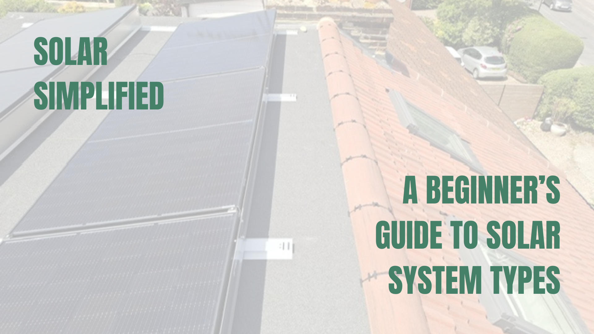 Solar installation on a flat roof