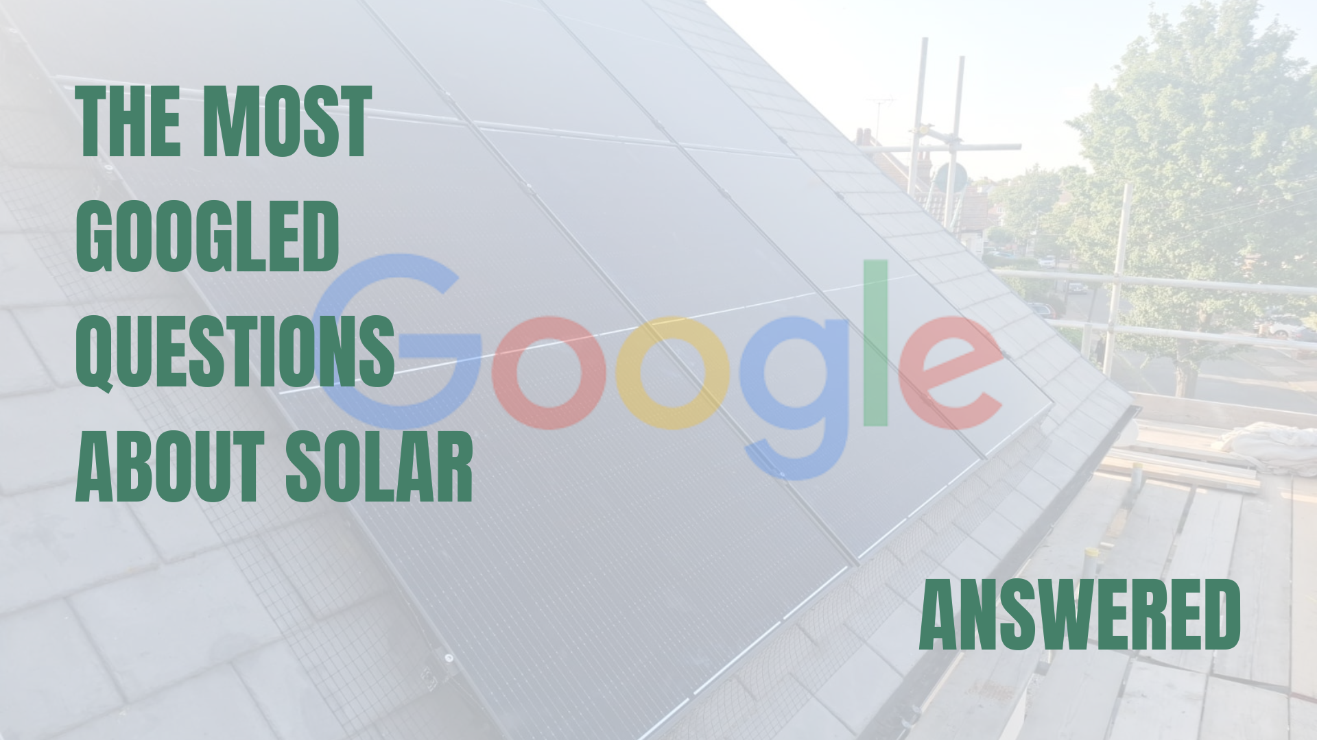 Solar PV installation on a roof