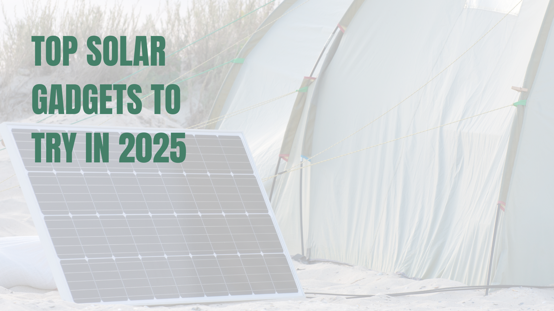 Tent with a portable solar panel