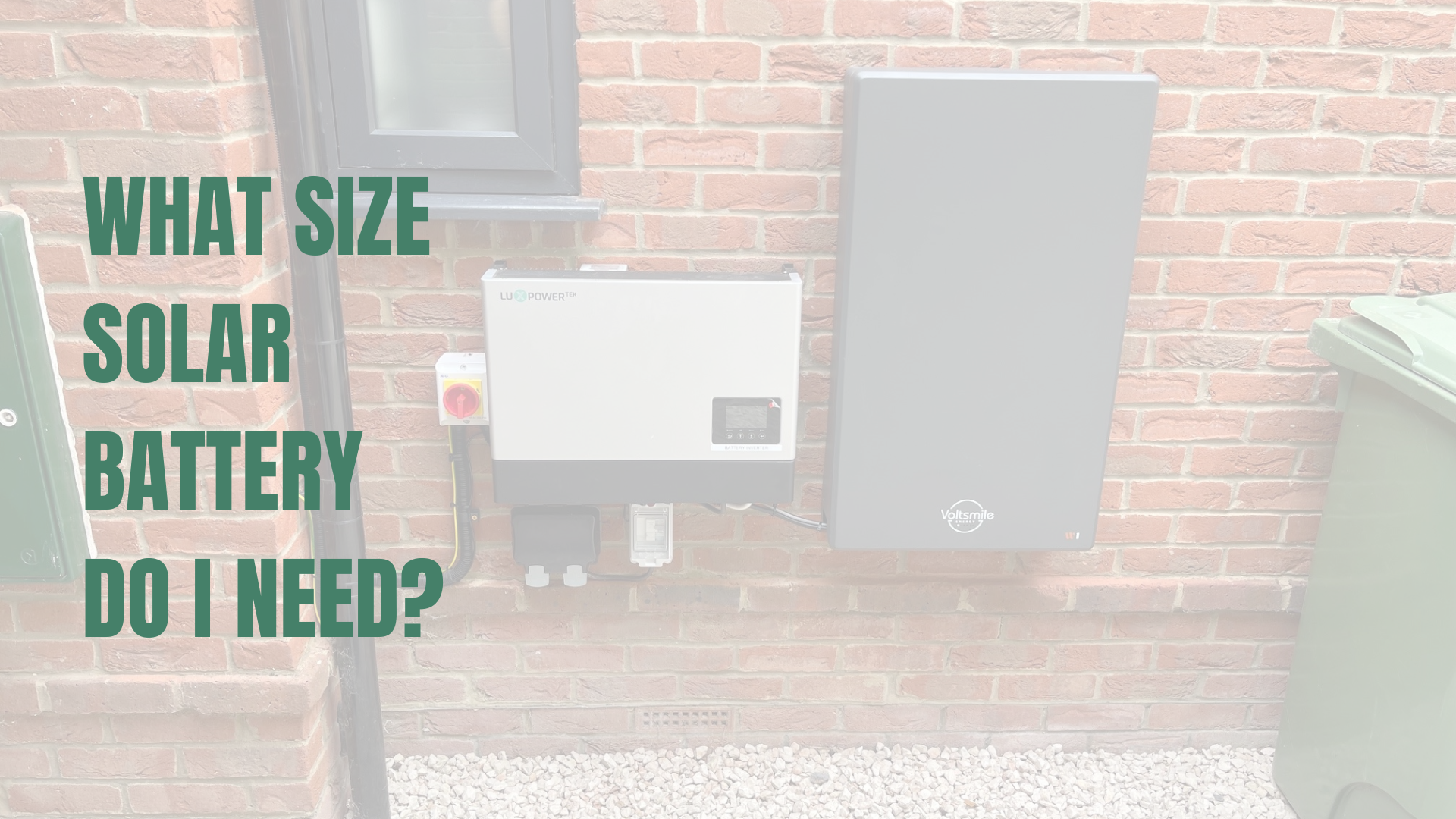 Voltsmile W1 Solar Battery installation on an external wall