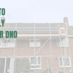 Solar PV installation with scaffolding