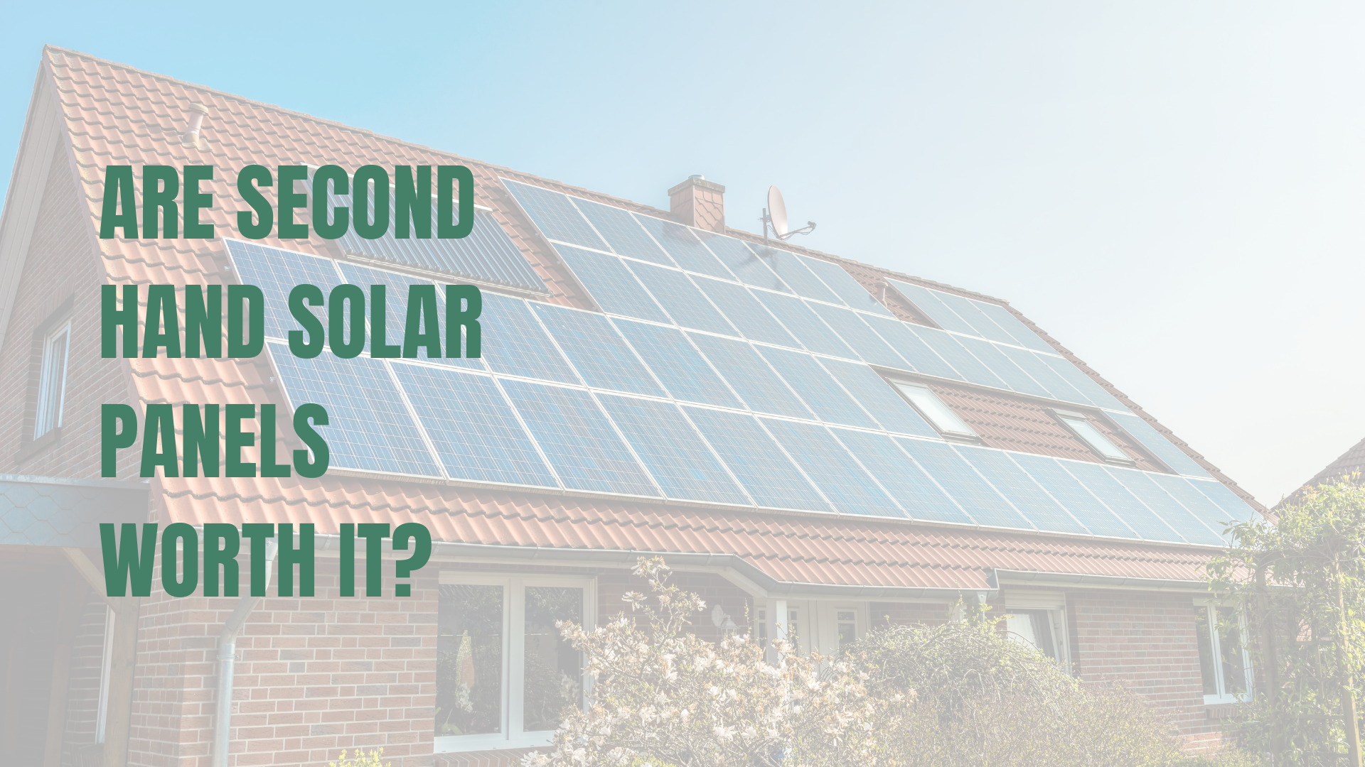 Solar installation on roof