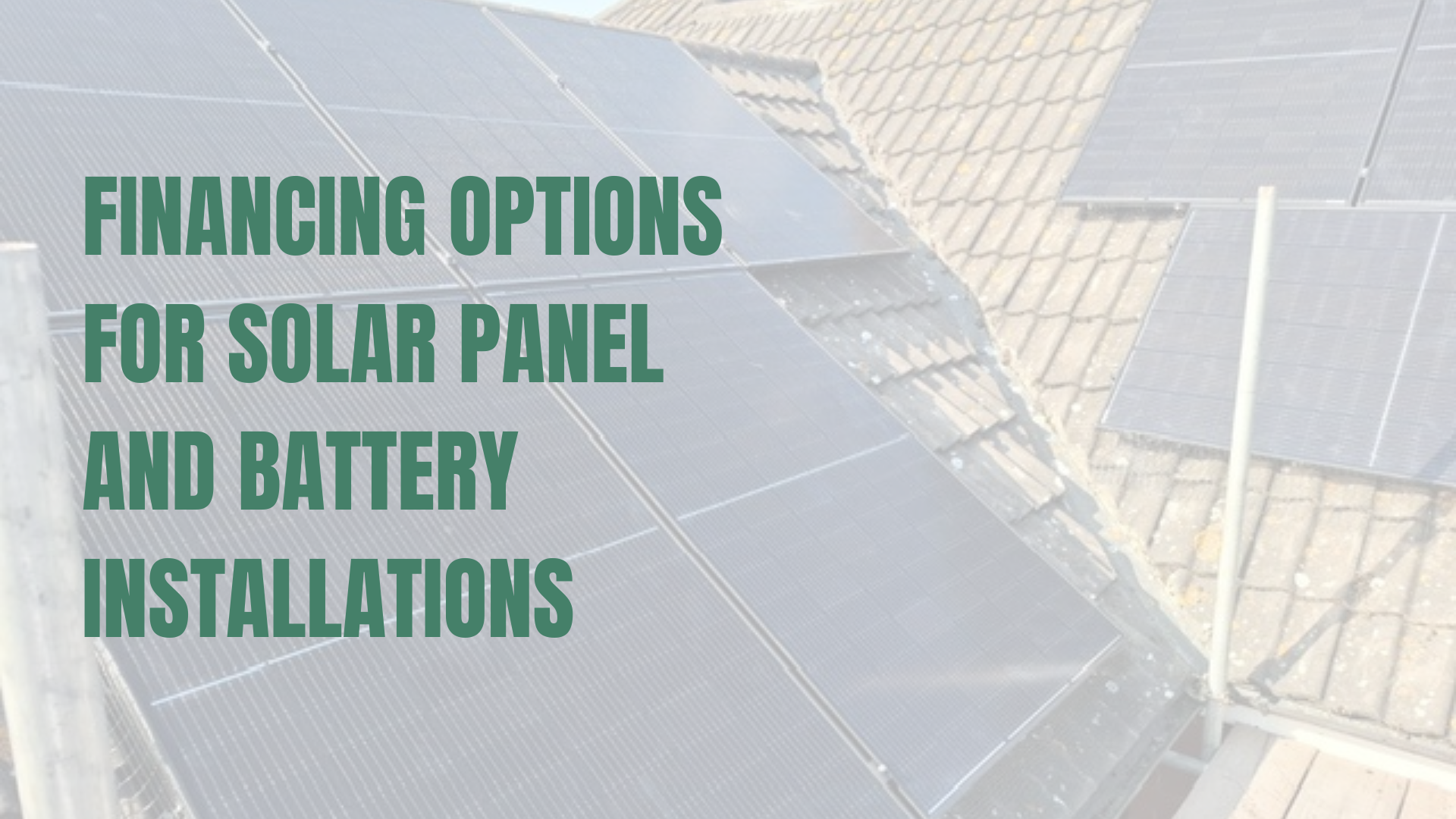 Solar installation on a roof