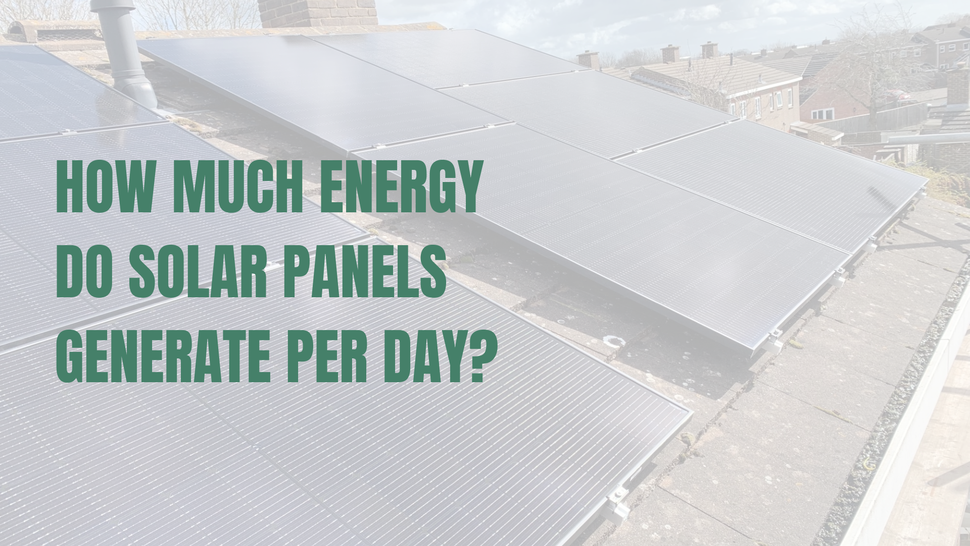 Solar panel installation on a roof