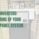 Solar inverter installed on a garage wall