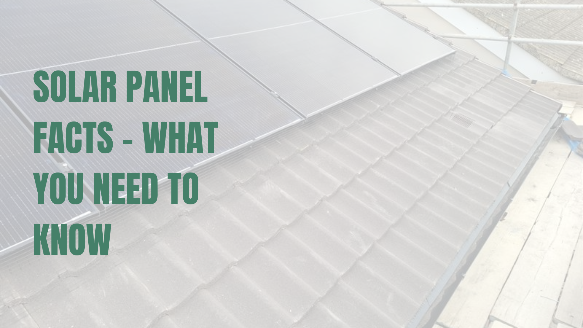 Solar installation on a roof