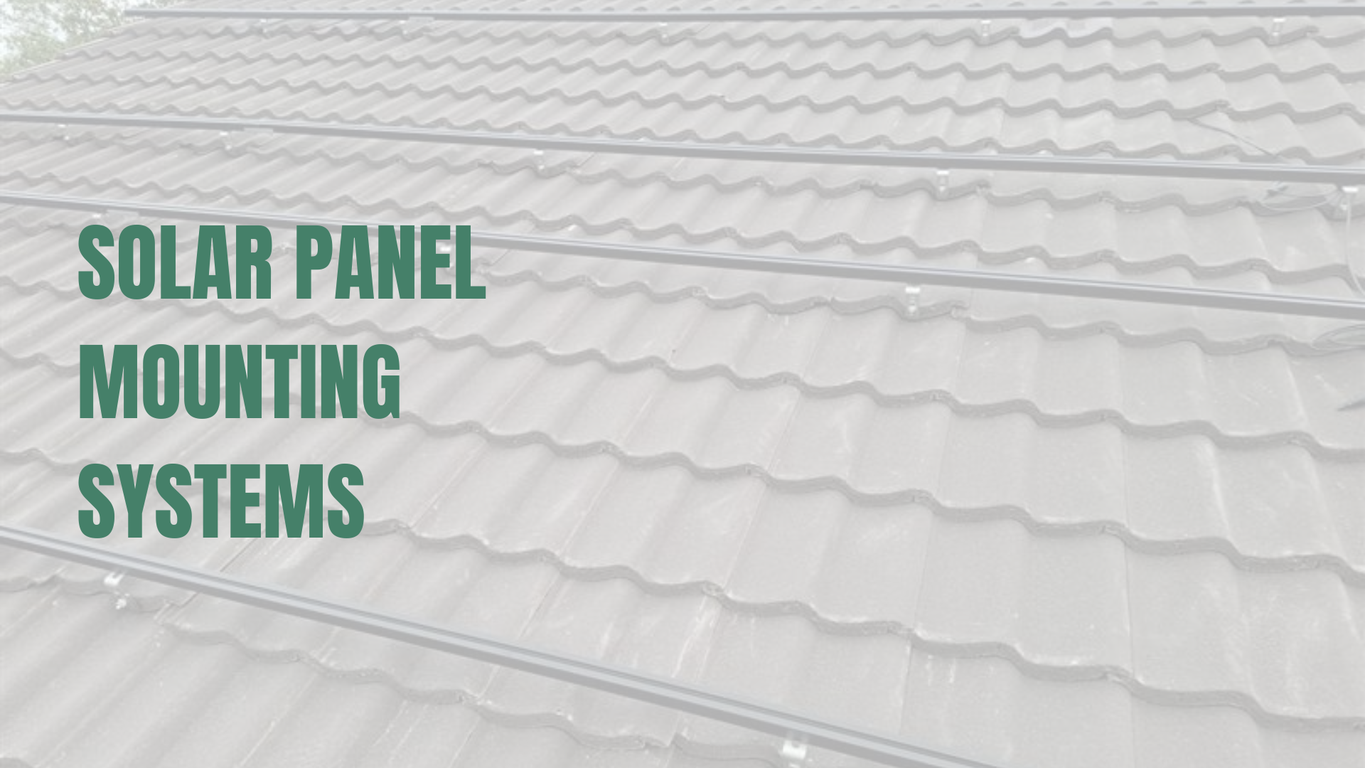 Solar panel mounting rails