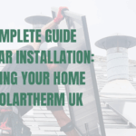 Solar installer on roof installing solar panels