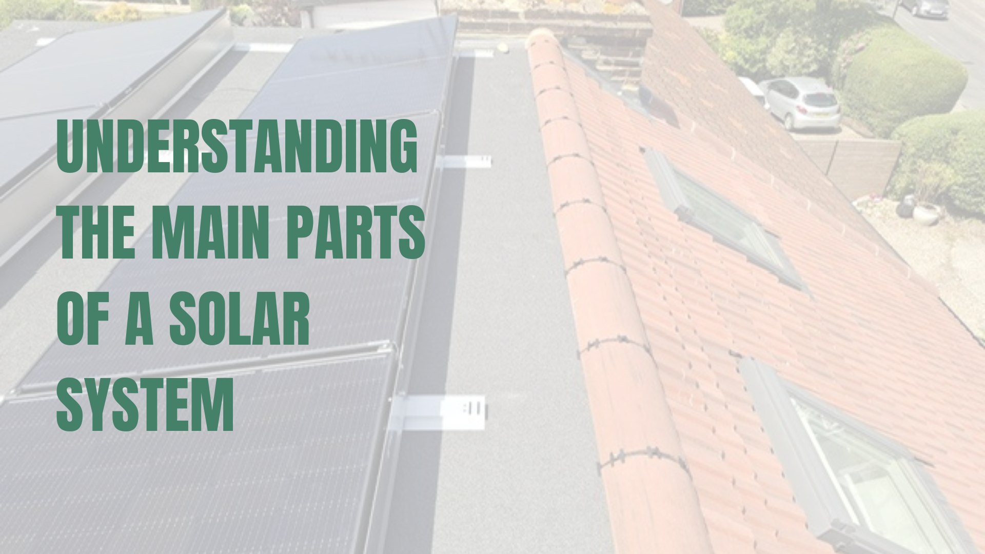 Solar panels on a flat roof