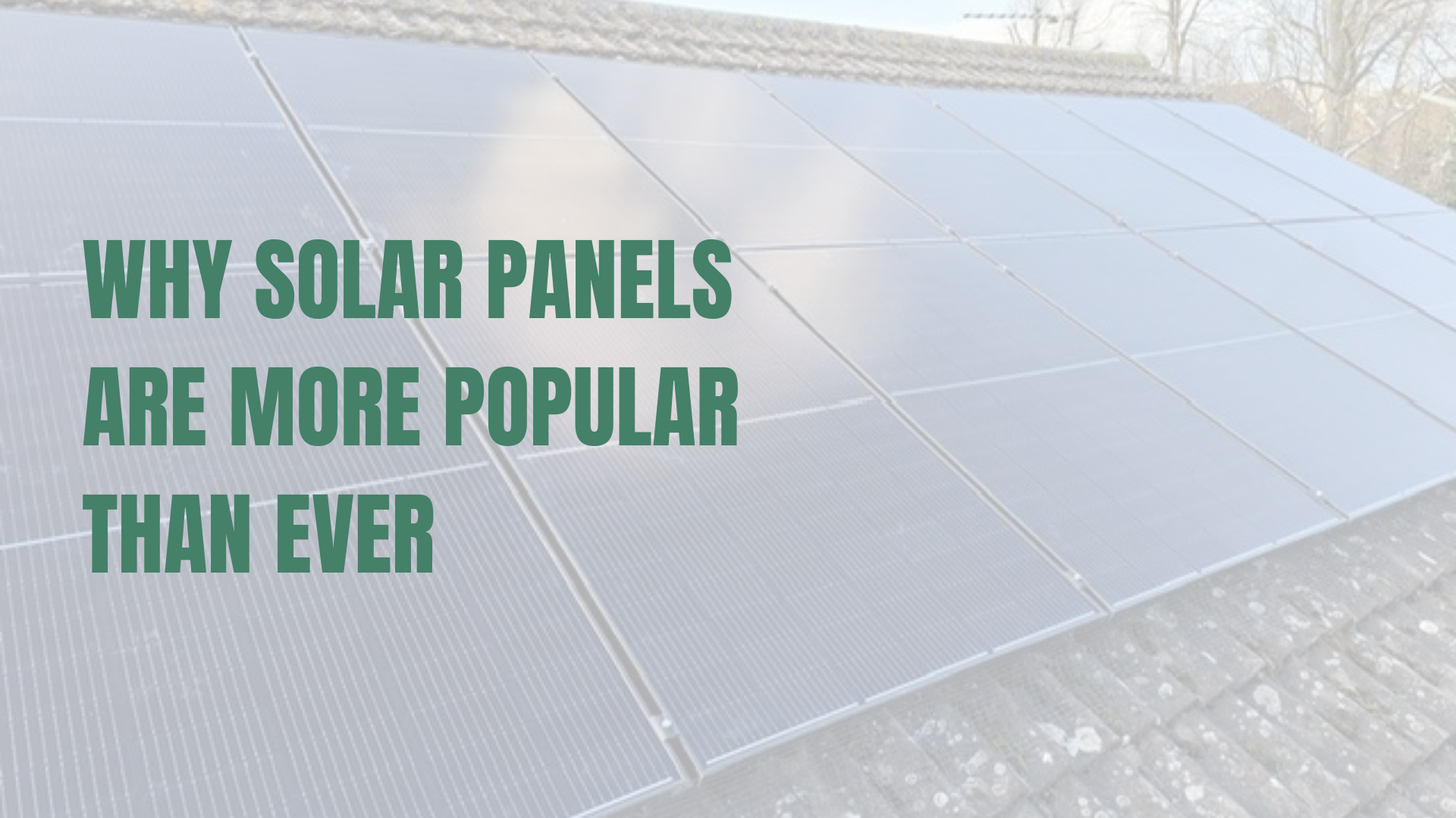Solar panel installation on a roof
