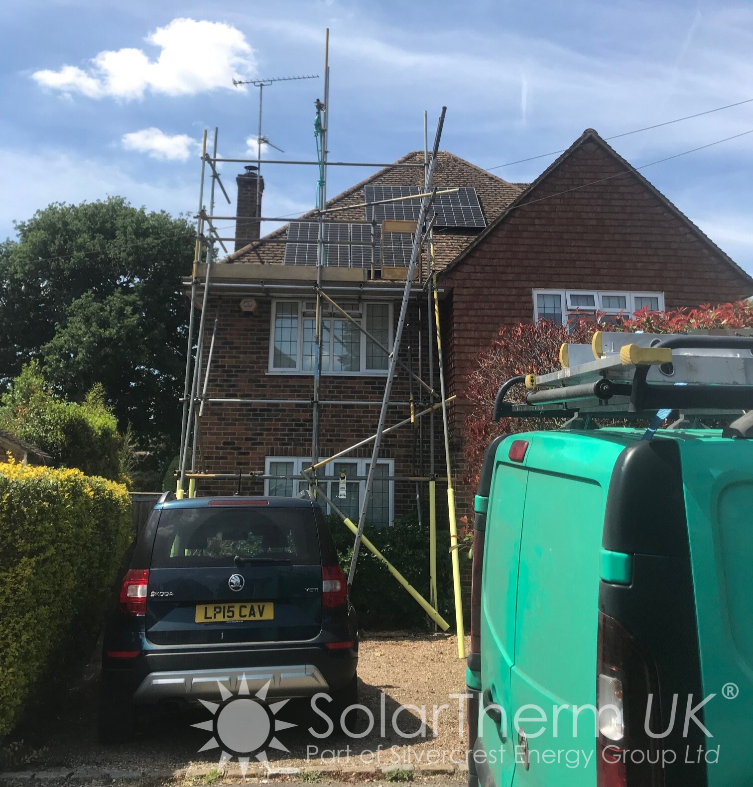 Solar installation on a home in Redhill