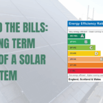Solar panels on roof and EPC rating chart
