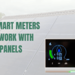 Solar installation on a roof and a image of a smart meter