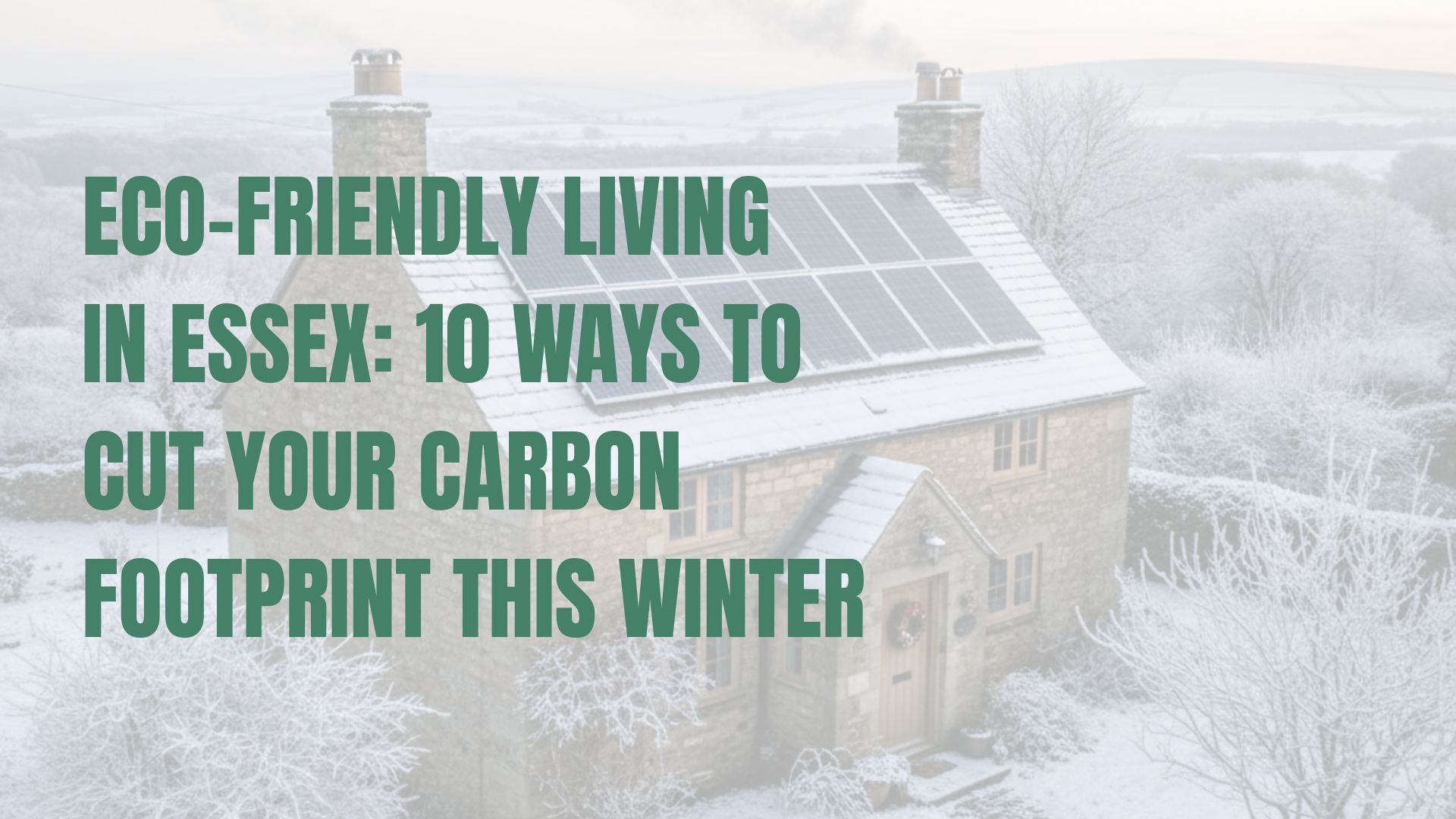 Solar panels on a house in winter