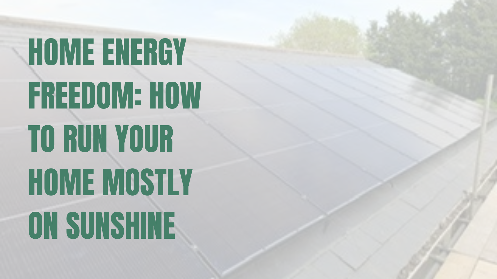 Solar installation on a roof