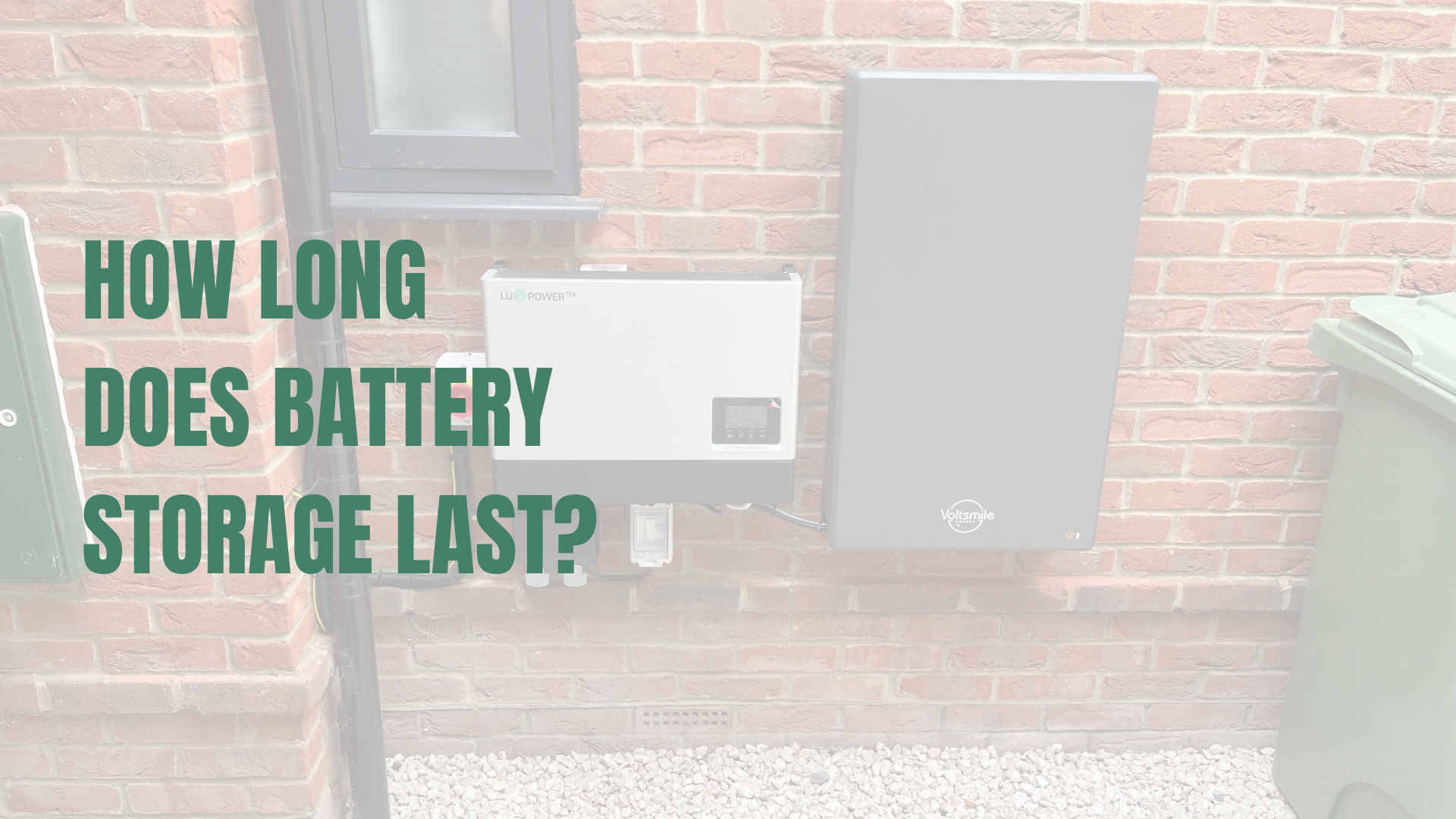 Voltsmile W1 battery installed on an external wall