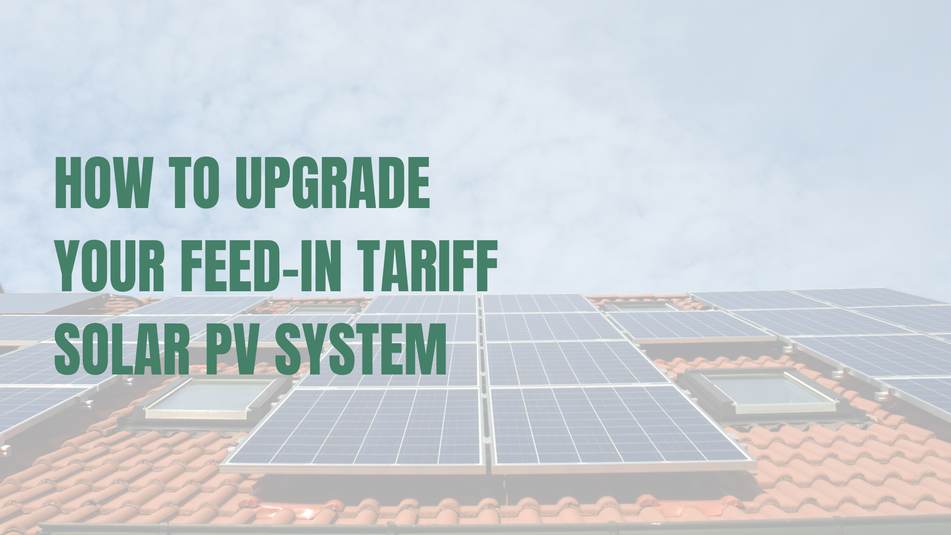 Polycrystalline PV panels on a tiled roof