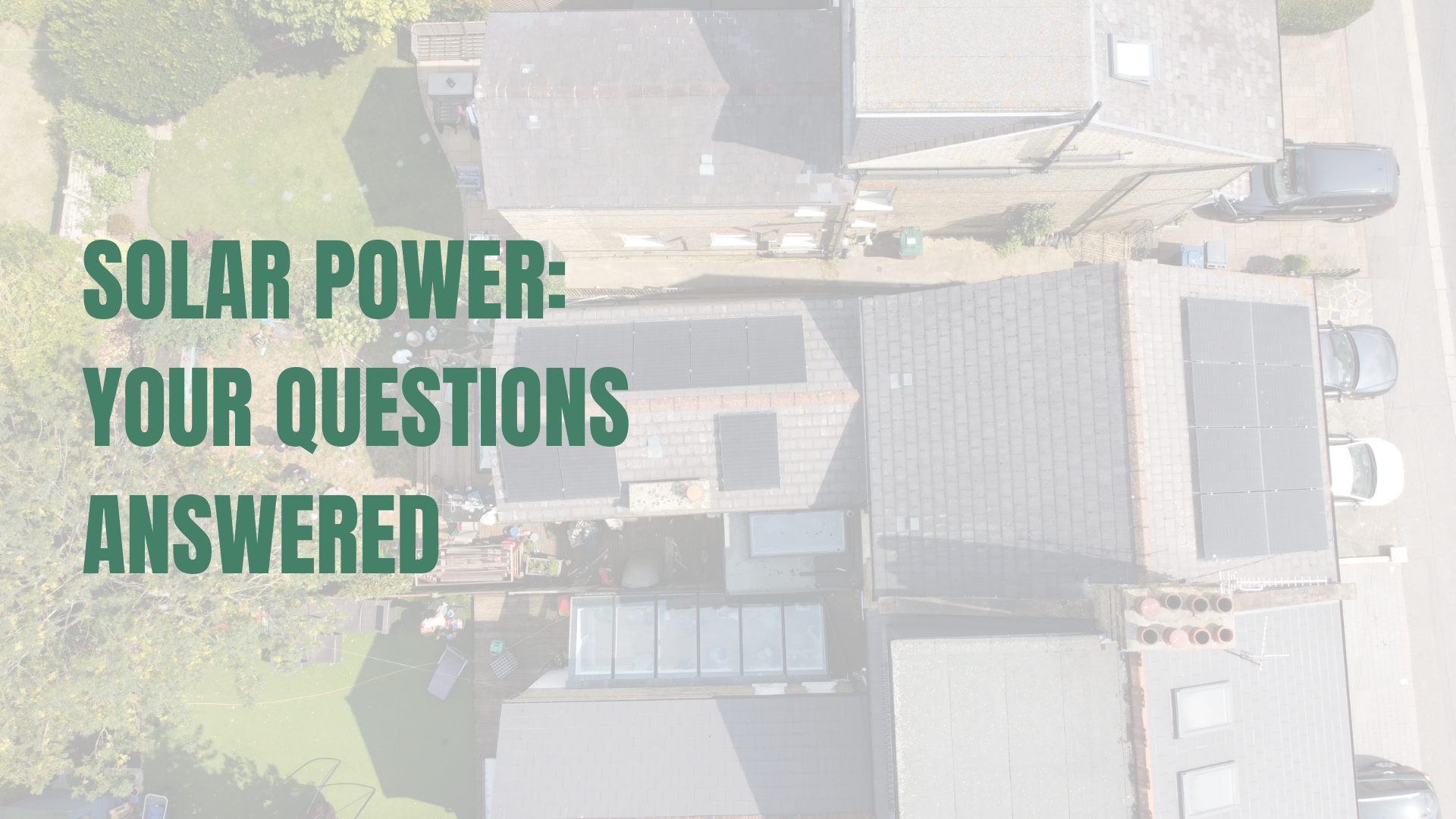 Drone shot of a home with solar installed