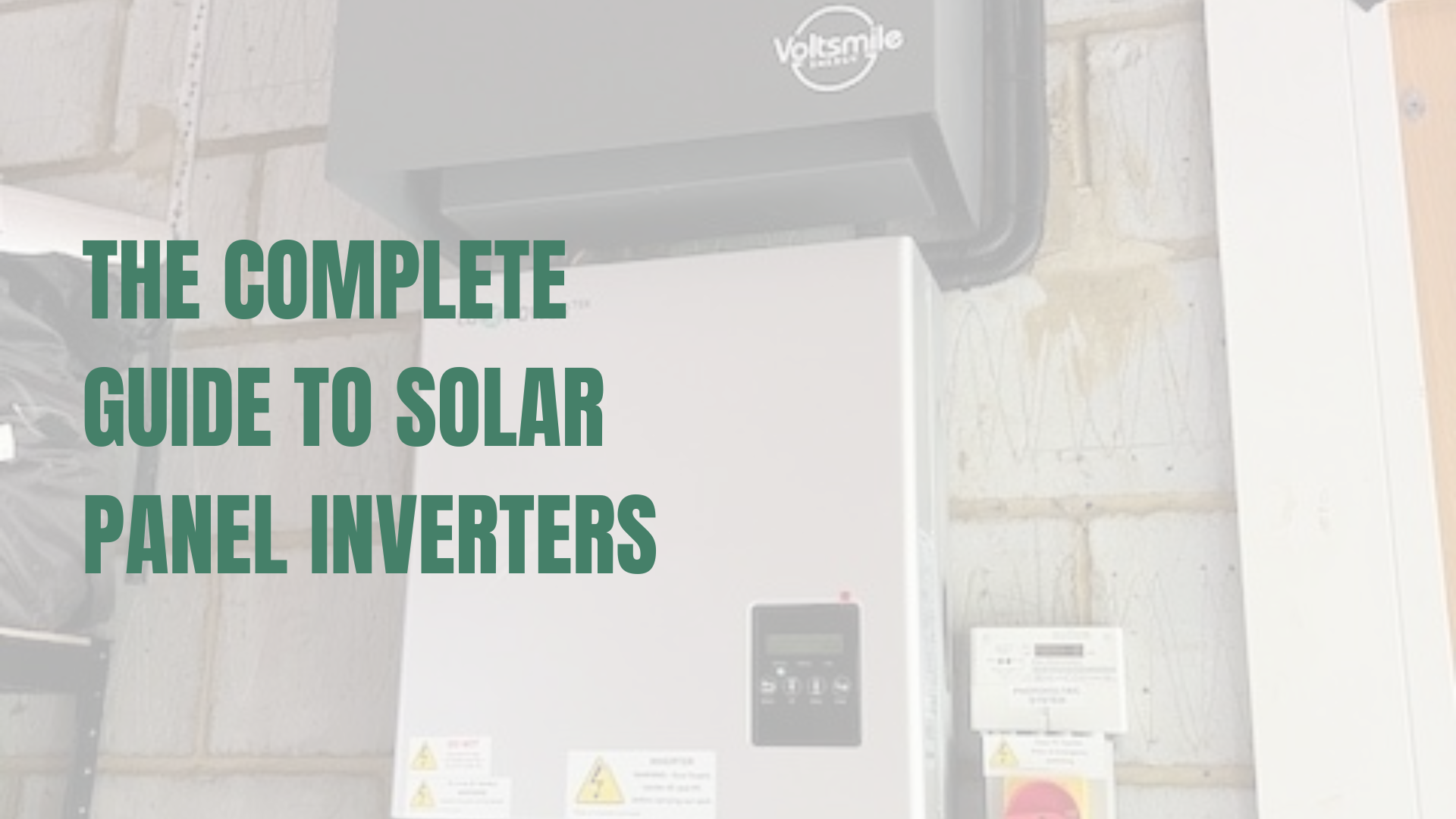 Solar inverter installed on a garage wall