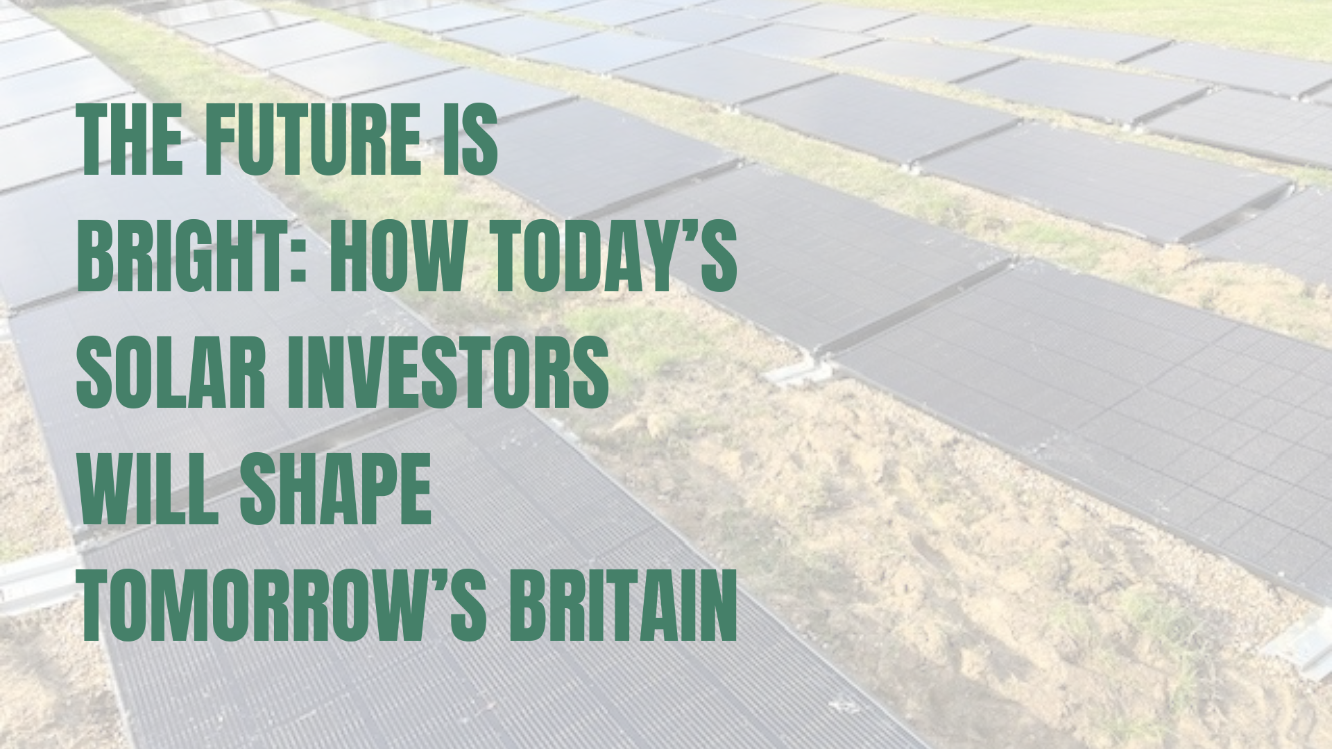 Ground mounted solar panels