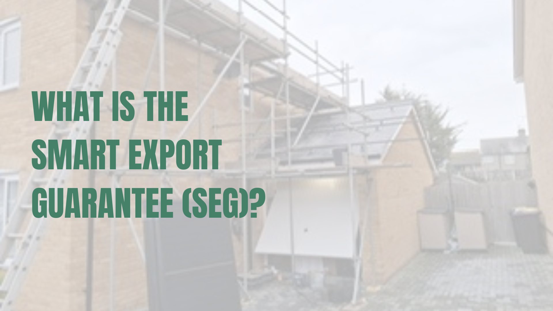 Solar installation on a property roof including the garage roof