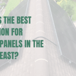 Solar panels installed on an east-west split roof.