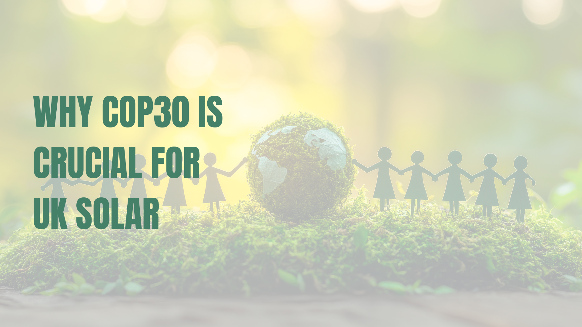 Image showing the world with green figurines holding hands