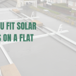 Ballast weighted frames installed for a flat roof solar installation