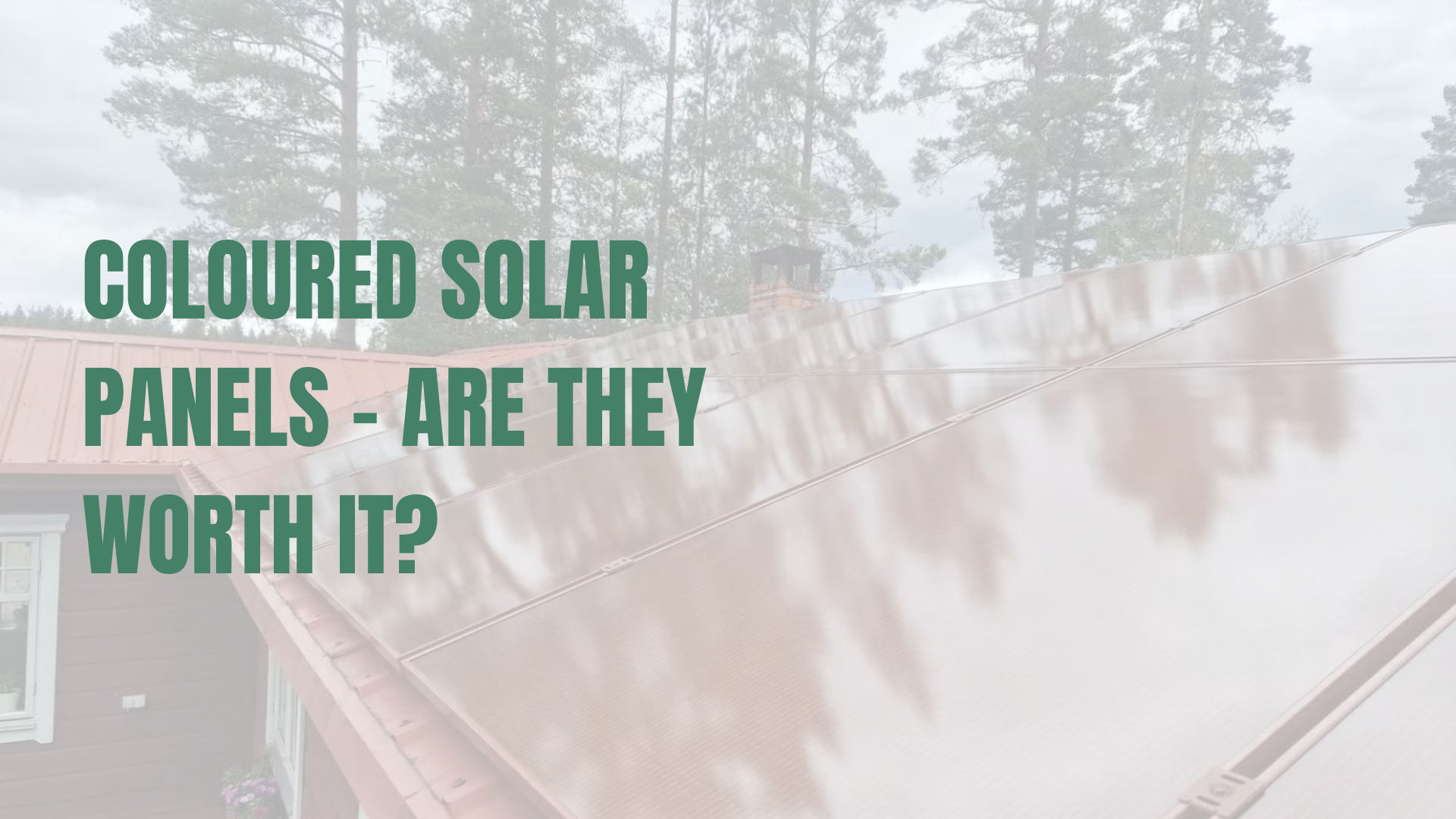 Terracotta coloured solar panels installed on a roof