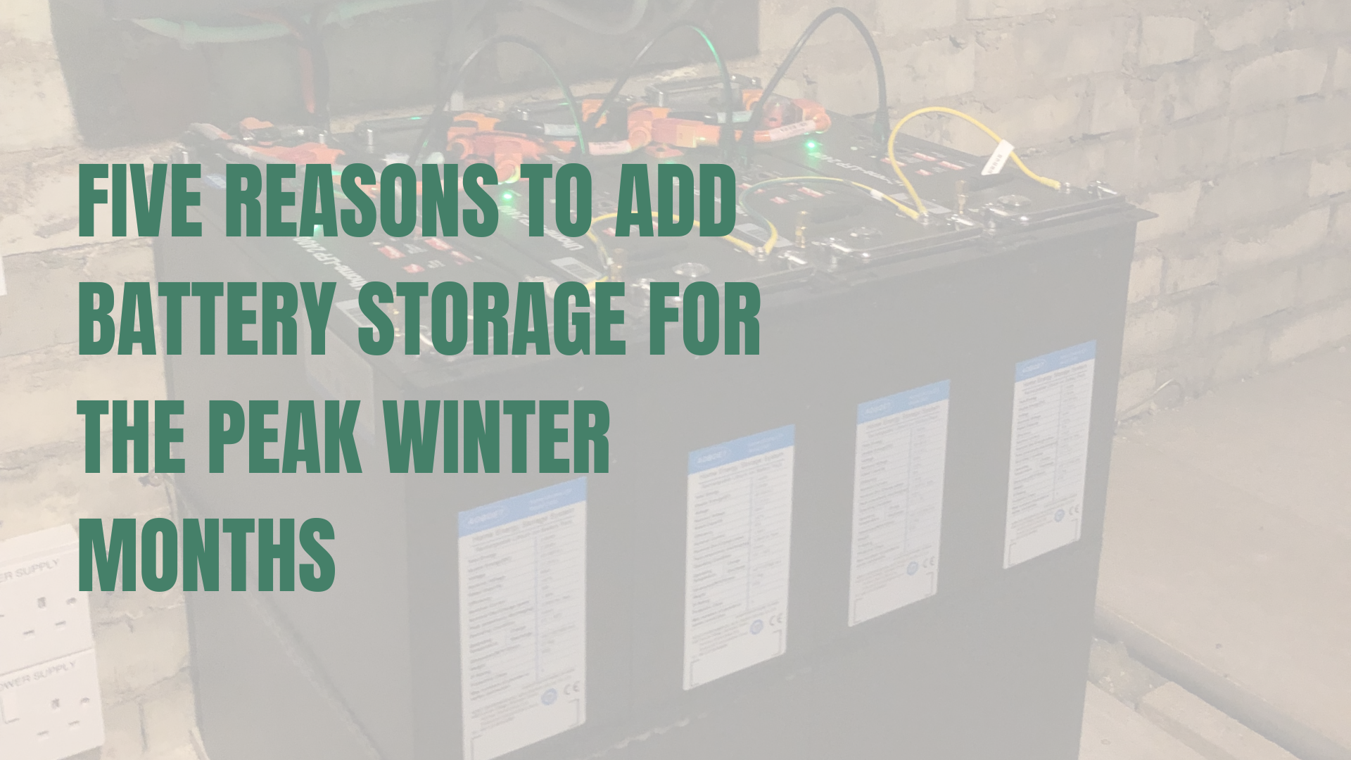 Voltsmile V10 battery installed in garage