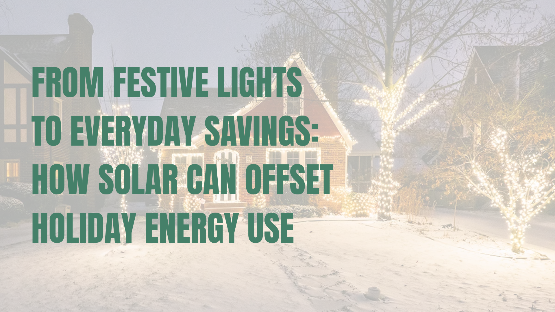 Home with Christmas lights on it