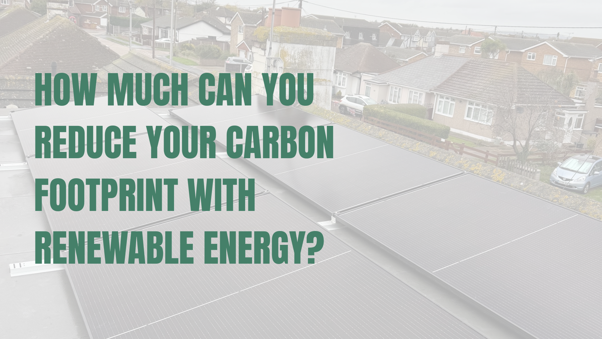 Solar installation on a flat roof