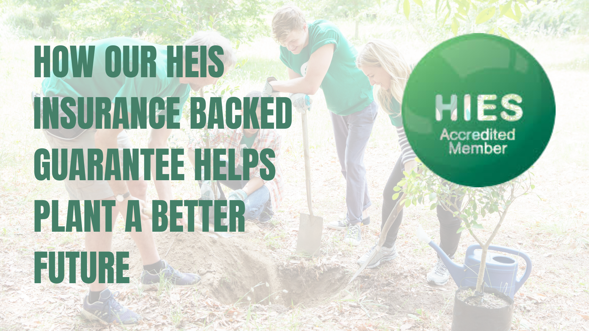 Tree being planted and the HIES logo