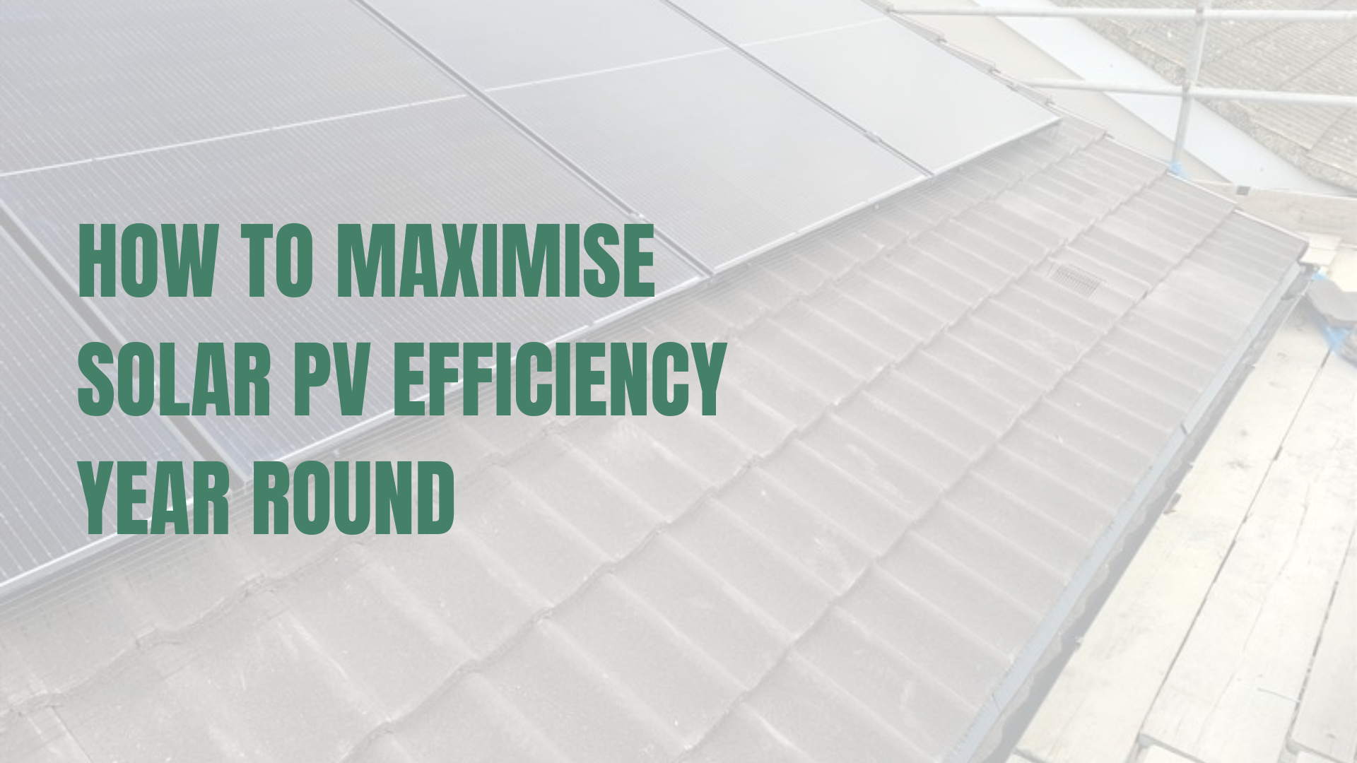 Solar PV panels installed on a pitched roof