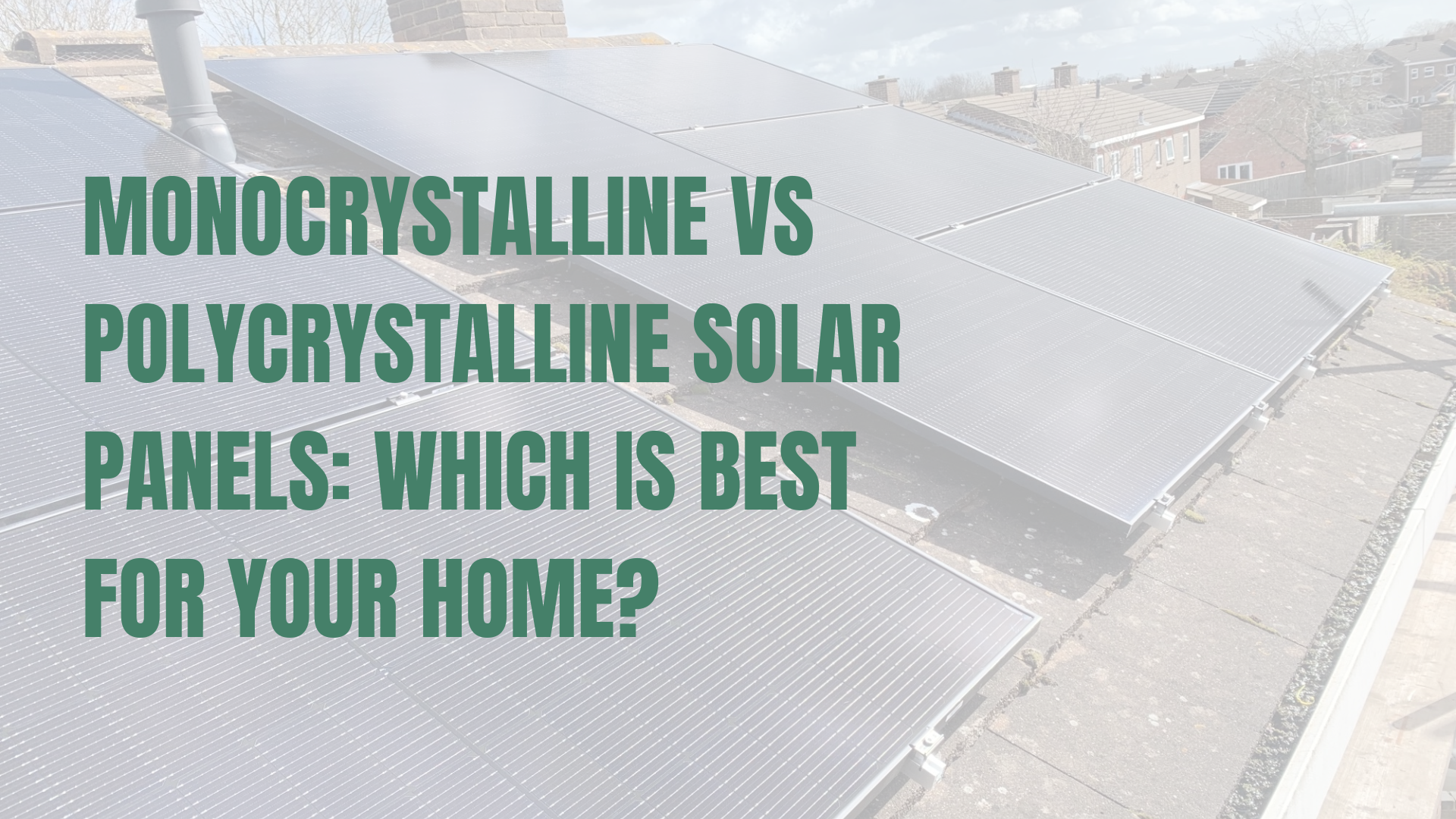 Solar panel installation on a pitched roof