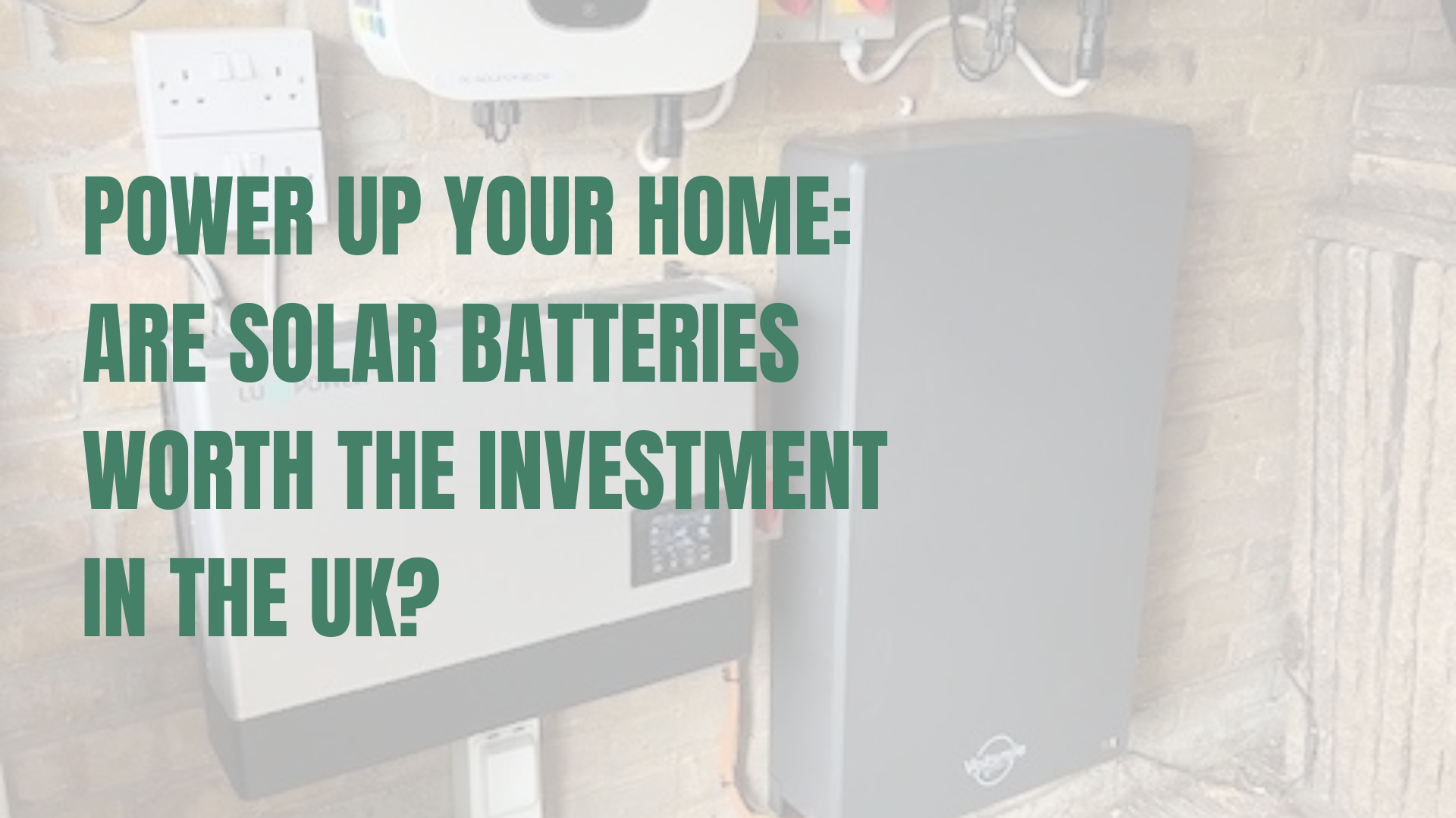 Voltsmile W1 battery installed on a garage wall