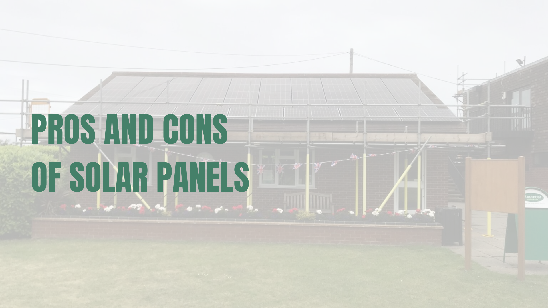 Solar panels installed on a rooftop at Orsett Golf Club